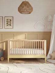 Gaia Baby Primrose Yellow Natural Ash Eos Cot & Dresser 2 Piece Nursery Furniture Set - Image 2 of 6
