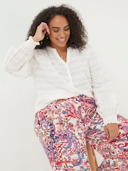 FatFace Natural Poppy Embroidered Blouse - Image 4 of 6
