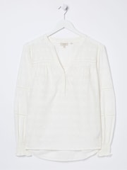 FatFace Natural Poppy Embroidered Blouse - Image 6 of 6