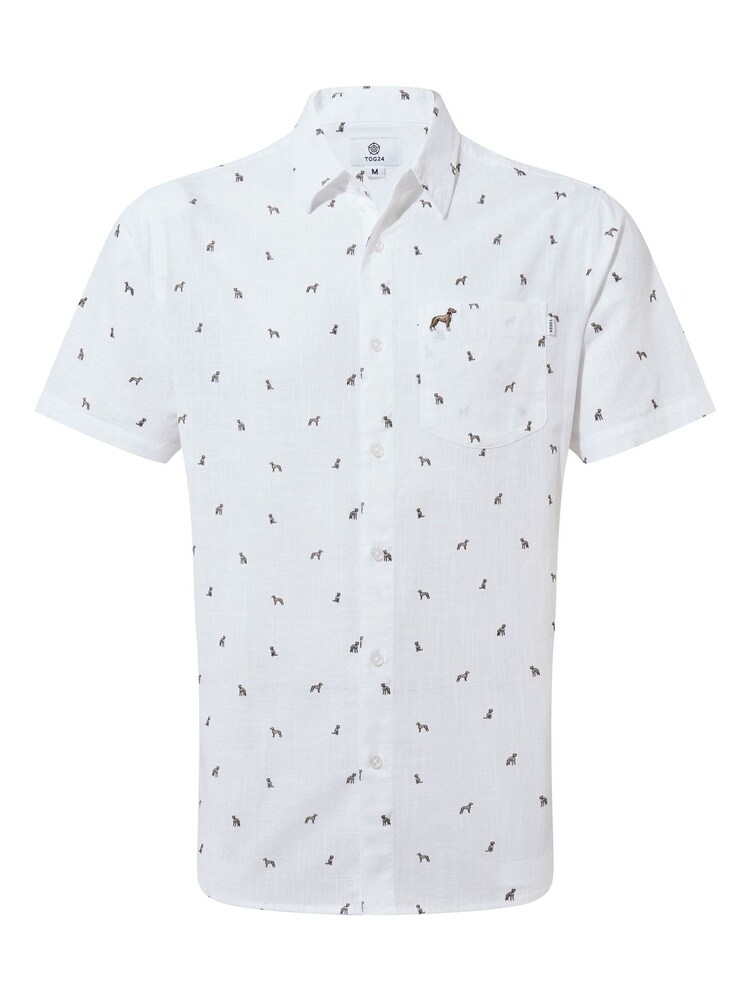 Tog 24 White 100% Cotton Short Sleeve Floyd Shirt - Image 7 of 7