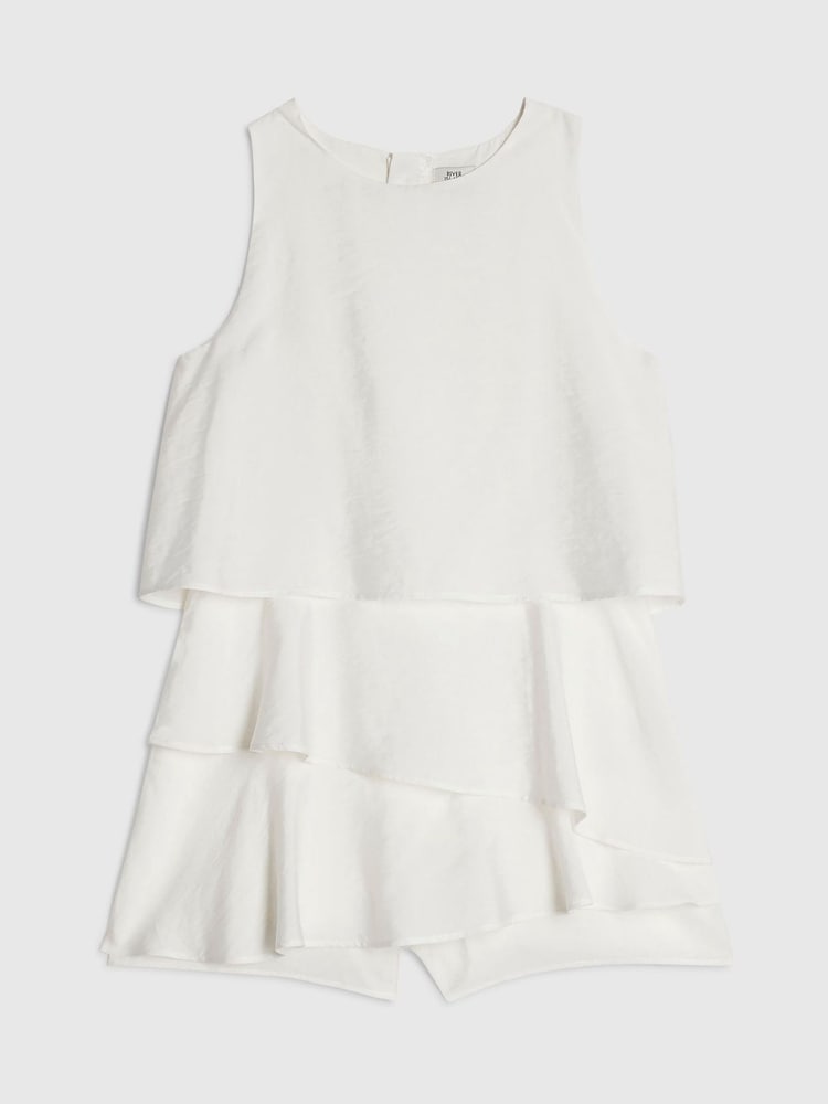 River Island White Tiered Playsuit - Image 1 of 4 River Island White Tiered Playsuit - Image 1 of 4