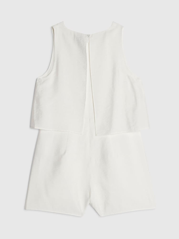 River Island White Tiered Playsuit - Image 2 of 4 River Island White Tiered Playsuit - Image 2 of 4