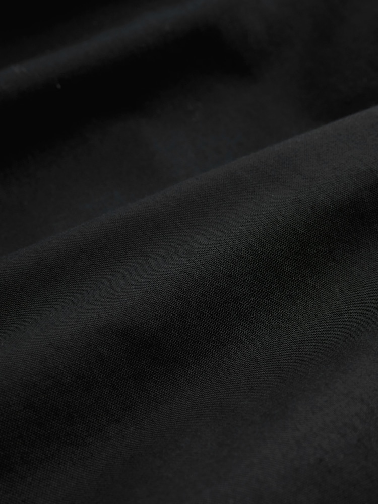 Black Regular Fit Short Sleeve Easy Iron Button Down Oxford Shirt - Image 7 of 7
