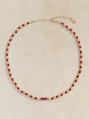 White Stuff Gold Tone Semi-Precious Bead Necklace - Image 1 of 2
