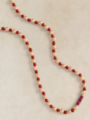 White Stuff Gold Tone Semi-Precious Bead Necklace - Image 2 of 2