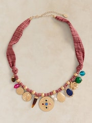 White Stuff Pink Lucky Talisman Necklace - Image 1 of 2