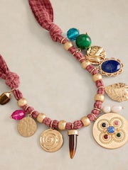 White Stuff Pink Lucky Talisman Necklace - Image 2 of 2