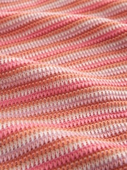 Pink Stripe Short Sleeve Knitted Top - Image 6 of 6