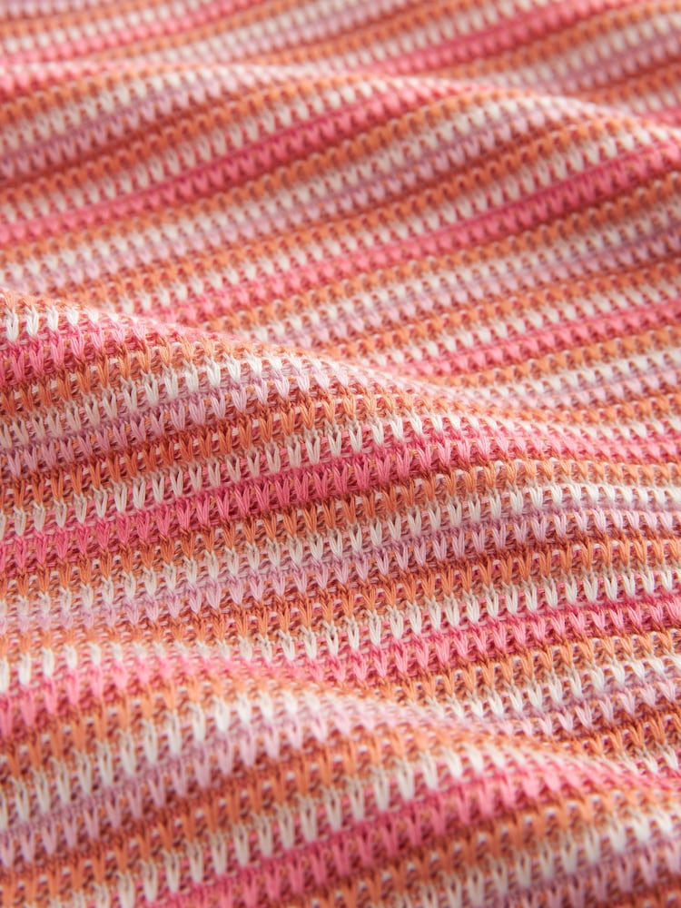 Pink Stripe Short Sleeve Knitted Top - Image 6 of 6