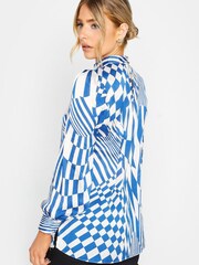 Hellblau - M&co Hochgeschlossene Satinbluse​​​​​​​ - Bild 2 von 4