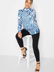 Hellblau - M&co Hochgeschlossene Satinbluse​​​​​​​ - Bild 3 von 4