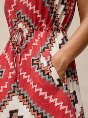 White Stuff Red Heidi Jersey Dress - Image 4 of 6
