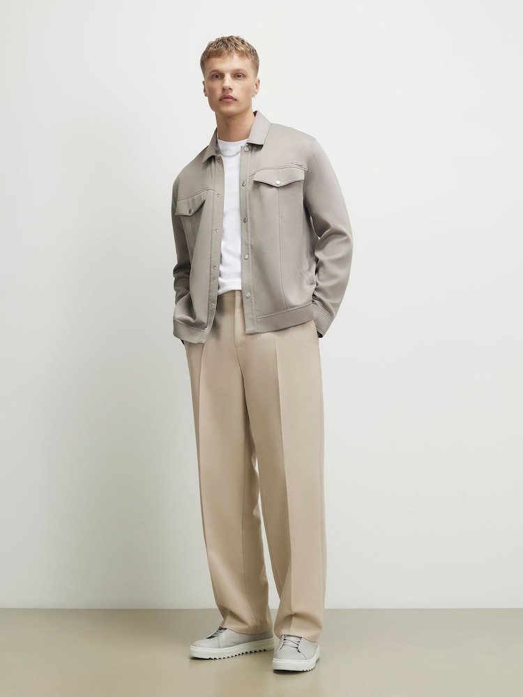 River Island Grey Textured Scuba Overshirt - Image 4 of 4