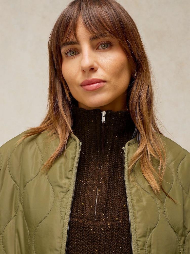 White Stuff Poncho cu guler cu fermoar pe jumătate - Imaginea 1 din 3