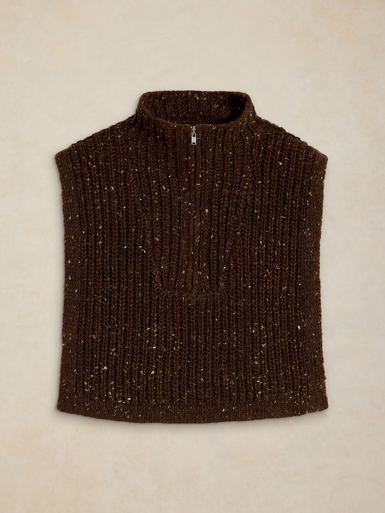 White Stuff Poncho cu guler cu fermoar pe jumătate - Imaginea 2 din 3