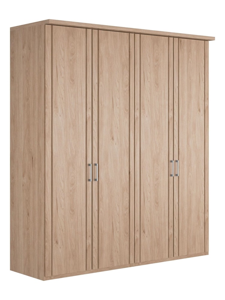 Wiemann Holm Oak Torquay Wood Semi Fitted 4 Door Wardrobe - Image 2 of 4