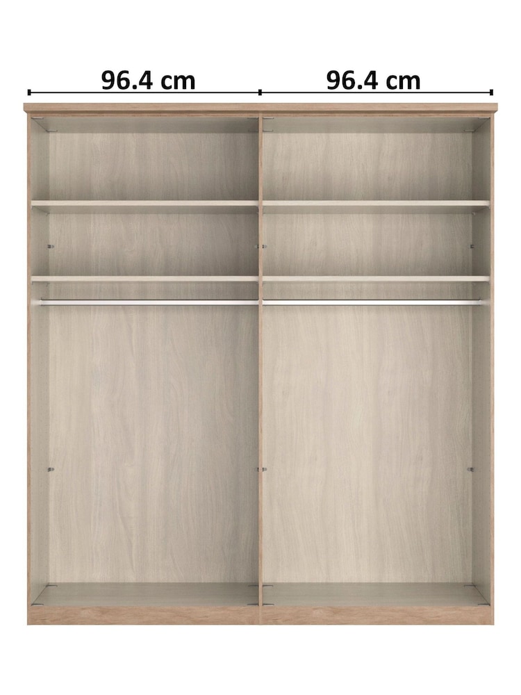 Wiemann Holm Oak Torquay Wood Semi Fitted 4 Door Wardrobe - Image 4 of 4