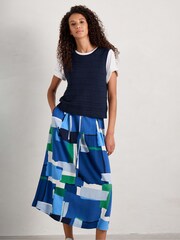 Seasalt Cornwall Blue Tepel Knitted Vest - Image 3 of 7