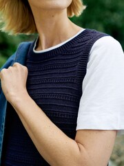Seasalt Cornwall Blue Tepel Knitted Vest - Image 5 of 7