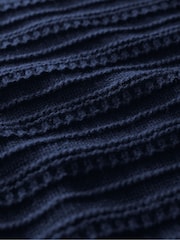 Seasalt Cornwall Blue Tepel Knitted Vest - Image 7 of 7