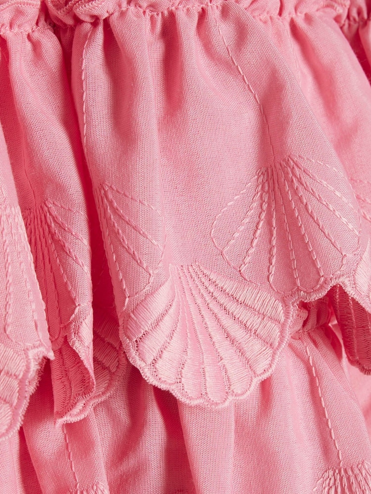 River Island Pink Shell Ruffle Top & Rara Skirt Set - Image 5 of 5 River Island Pink Shell Ruffle Top & Rara Skirt Set - Image 5 of 5