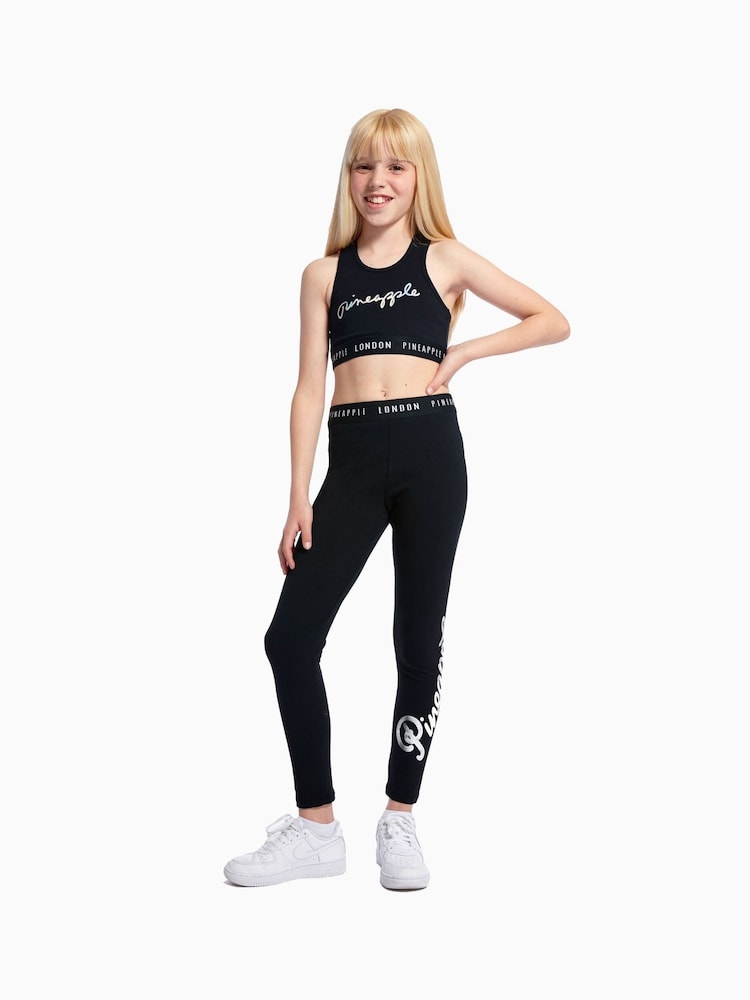 Pineapple Black Script Crop Top - Image 3 of 7