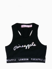 Pineapple Black Script Crop Top - Image 6 of 7