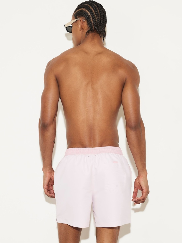River Island Pink Contrast Waistband Swim Shorts - Image 4 of 4 River Island Pink Contrast Waistband Swim Shorts - Image 4 of 4