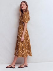 Boden Brown Ivy Cotton Midi Dress - Image 2 of 3