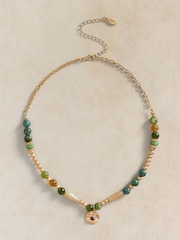 White Stuff Gold Tone Izzy Beaded Necklace - Image 1 of 2