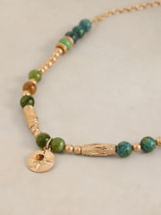 White Stuff Gold Tone Izzy Beaded Necklace - Image 2 of 2