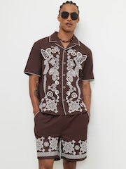 River Island Brown Del Maar Pull On Shorts - Image 1 of 4