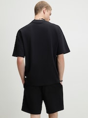 River Island Black Regular Fit Floral Roping Shorts - Image 2 of 4