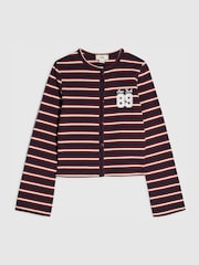 River Island Blue Stripe Cardigan - Image 1 of 4