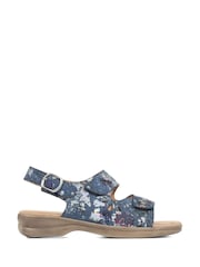 Pavers Easy FIt Blue Divina Extra Wide Fit Fully Adjustable Slingback Sandals - Image 1 of 5