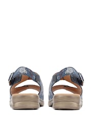 Pavers Easy FIt Blue Divina Extra Wide Fit Fully Adjustable Slingback Sandals - Image 3 of 5