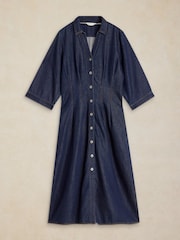 White Stuff Blue Luna Denim Pleat Dress - Image 4 of 5