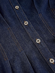 White Stuff Blue Luna Denim Pleat Dress - Image 6 of 6