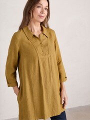 Seasalt Cornwall Yellow Tide Clock Three Quarter Sleeve Tunic - Image 4 of 5