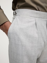 Grey Check Button Side Adjuster Trousers - Image 5 of 9