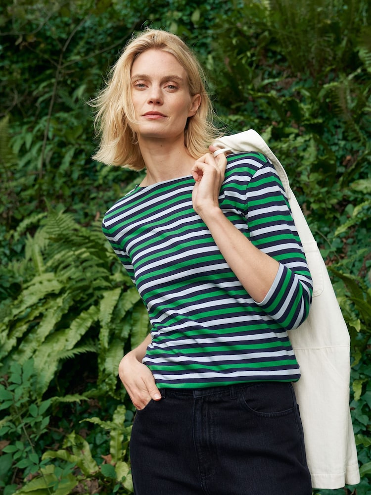 Seasalt Cornwall Blue Sailor Top - Image 2 of 6