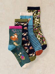 White Stuff Garden Animal Socks 4 Pack - 3의 이미지 1