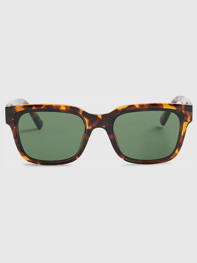 River Island Brown Tortoise Wayfarer Sunglasses - Image 2 of 4