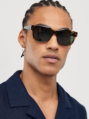 River Island Brown Tortoise Wayfarer Sunglasses - Image 4 of 4