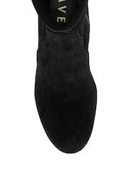 Ravel Black Suede Leather Block Heel Ankle Boots - Image 4 of 4