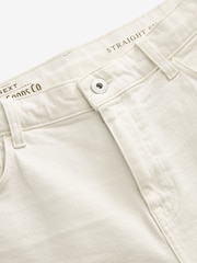 Ecru Garment Dye Denim Shorts - Image 6 of 8