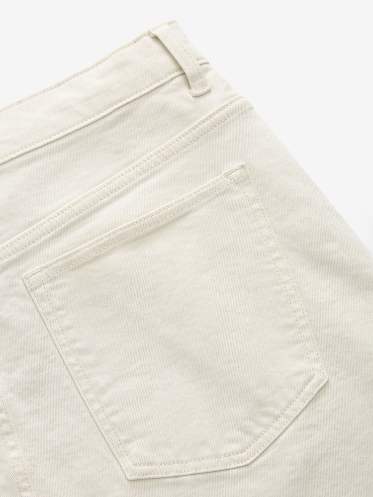 Ecru Garment Dye Denim Shorts - Image 8 of 8