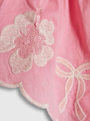 River Island Pink Embelished Hanky Hem Top & Skirt Set - Image 4 of 5