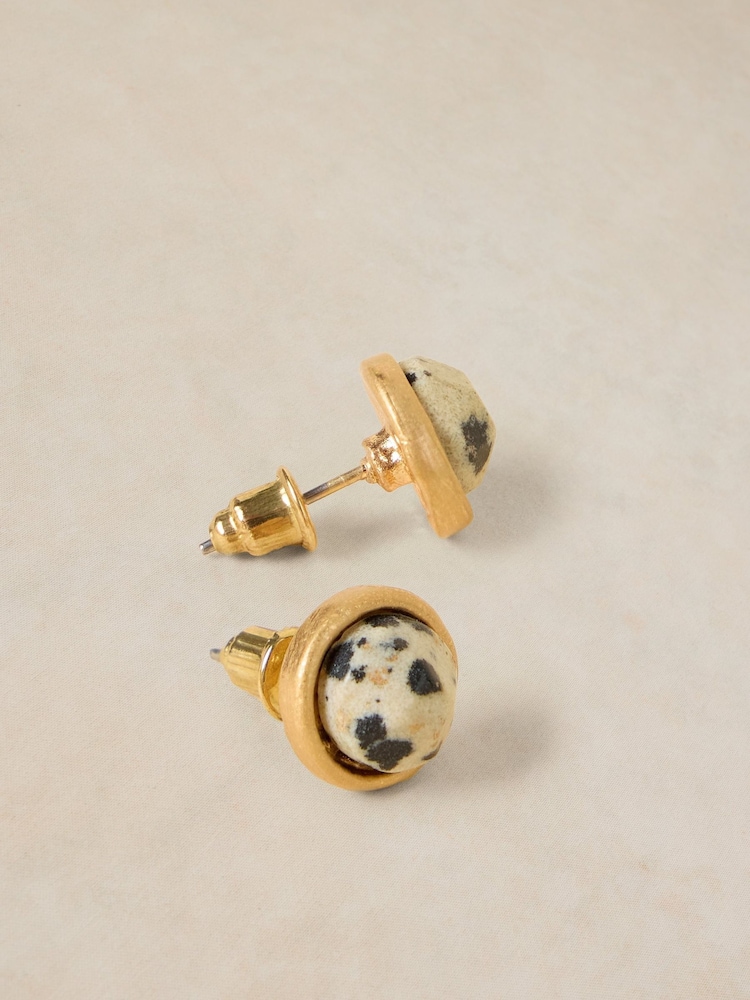 White Stuff Gold Tone Semi Precious Charm Necklace and Earrings Set - Image 2 of 3