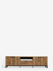 Dark Bronx Up to 90 inch Oak Effect Slim TV Unit - Image 6 of 12